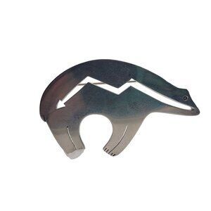 Vintage Estate RMJ Navajo Sterling Silver Bear Brooch Pin!‎ 132